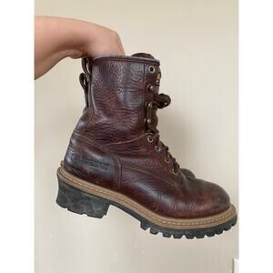 Carolina Womens Logger Work Boots Size 8w 8 Wide